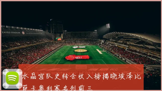 水晶宫队史转会收入榜揭晓埃泽比萨卡奥利塞名列前三